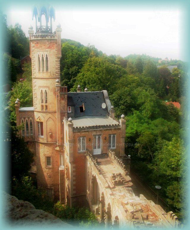 romantische Ausflugsziel Tharandt mit Blick zum Schloss