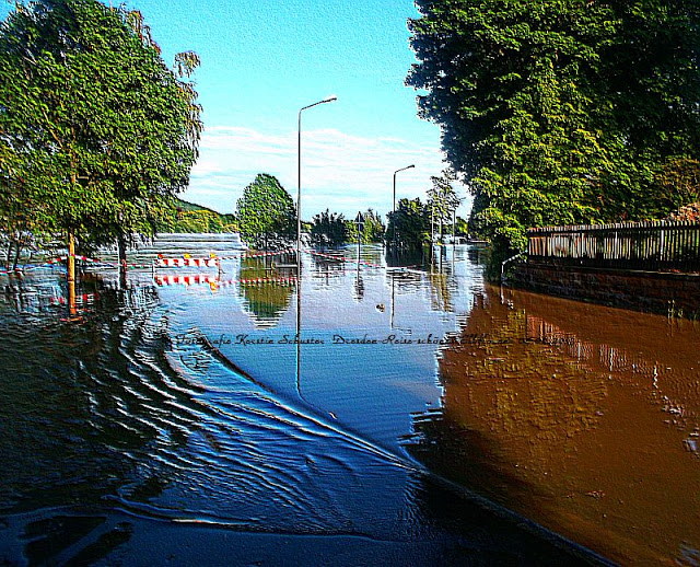 Land unter in Dresden Laubegast