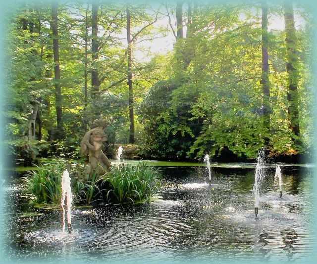 Wasserspiele im Schlossgarten Rammenau