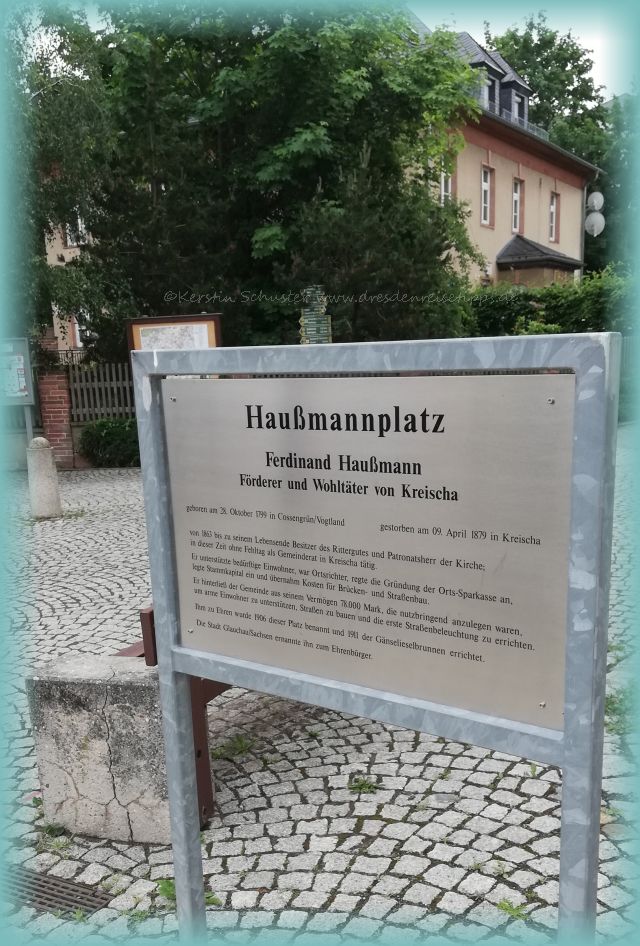 Tafel am Haußmannplatz Kreischa