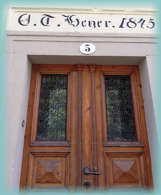 Inschrift über Haustür Tögelstraße Lockwitz